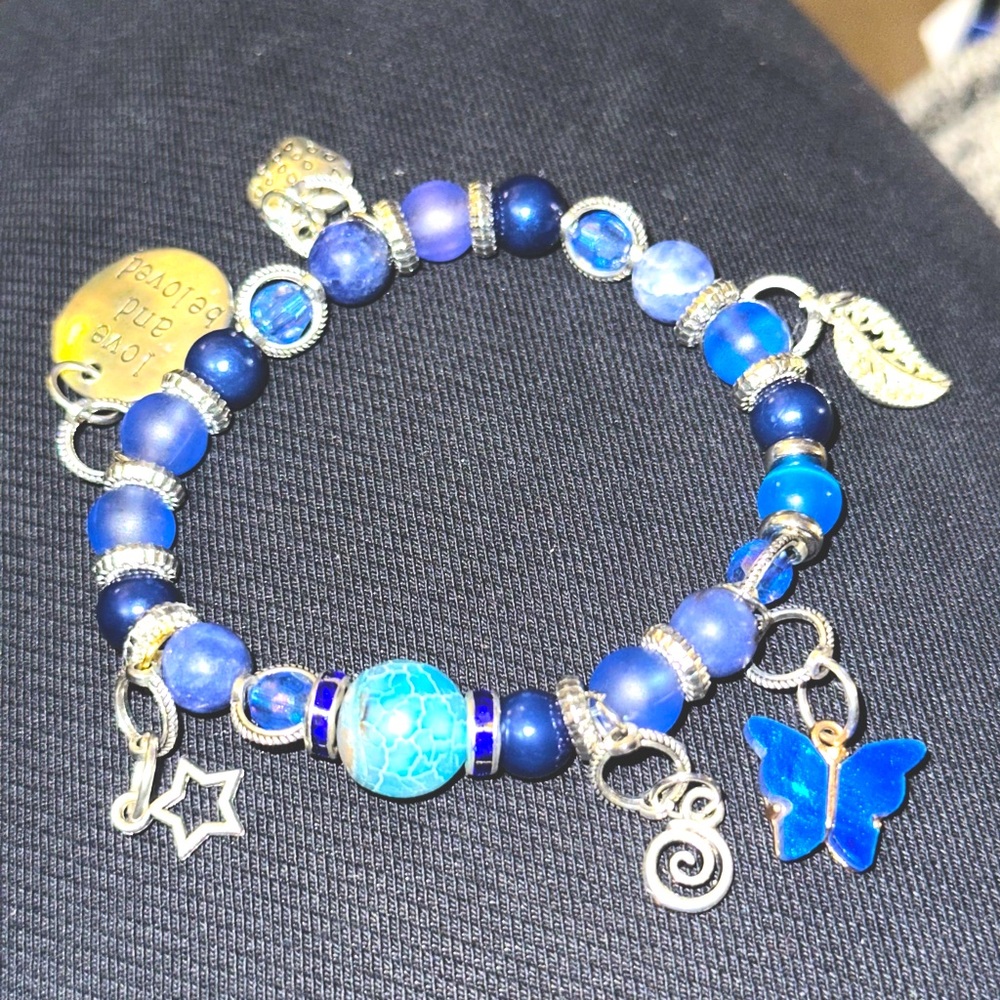 Blue Moon charm bracelet